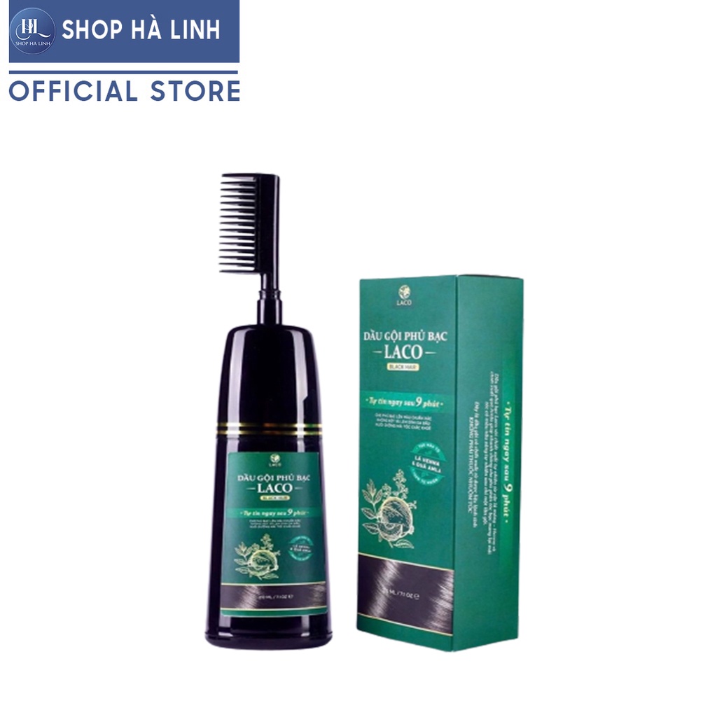 Dầu gội Laco phủ bạc tóc Black Hair 200ml giúp tóc đen tự tin sau 9 phút