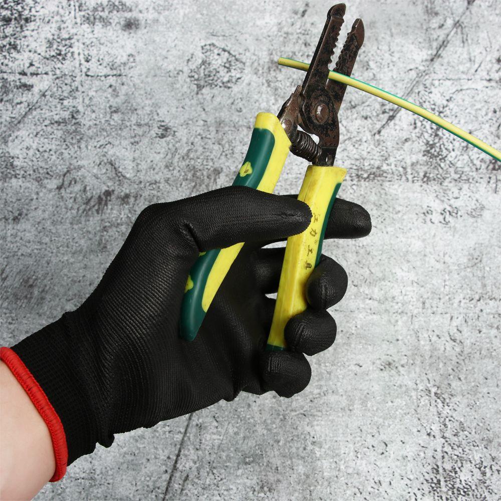 ROSE 1 / 6 Đôi Găng Tay Làm Việc Chống Tĩnh Điện Màu Đen Polyurethane