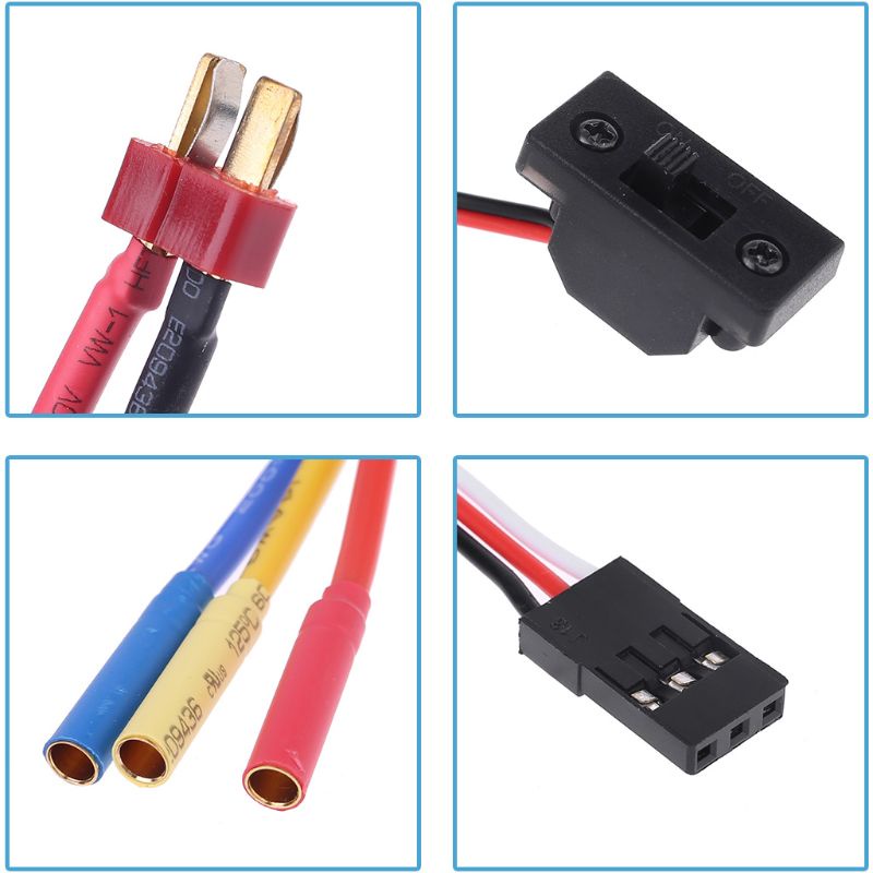 Bộ điều khiển tốc độ ESC động cơ không chổi than 1/10 chống nước 60A cho xe điều khiển từ xa