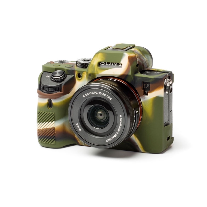 Vỏ cao su - Cover máy ảnh Sony A7iii (màu camo/màu đen)