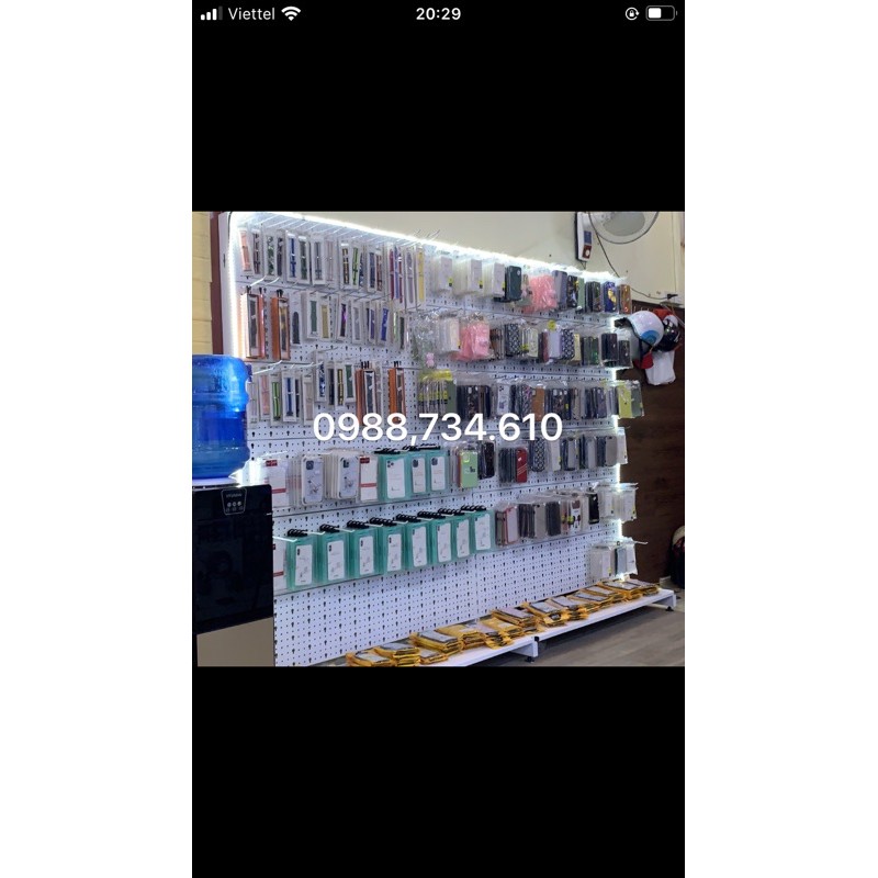 Kệ treo phụ kiện ( Cao 1m8 x dài 1m2 x 1 tầng x 35 móc )