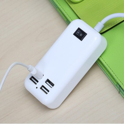 [ xả kho ] C96  Ổ Cắm Sạc 4 Cổng USB 5V-3A (15W)  - Ổ Cắm USB Có Công Tắc Bật Tắt Điện - od