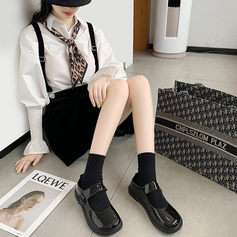 Giày Mary Jane Cao Gót 3 Cm Quai Dán Giày Vintage Nữ Giá Rẻ  MJ01-Molita