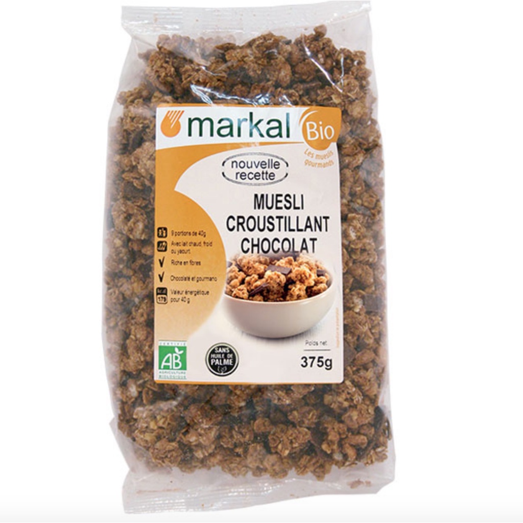 Ngũ Cốc Hữu Cơ Markal Bắp (Ngô) Cán Dẹp 200g - Ngũ Cốc Giòn Trái Cây 375g - Ngũ Cốc Chocolate 375g Markal Organic Cereal