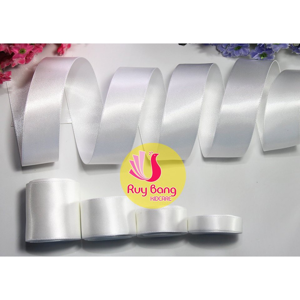 Ruy băng satin trắng ❤️FREESHIP❤️ ruy băng lụa