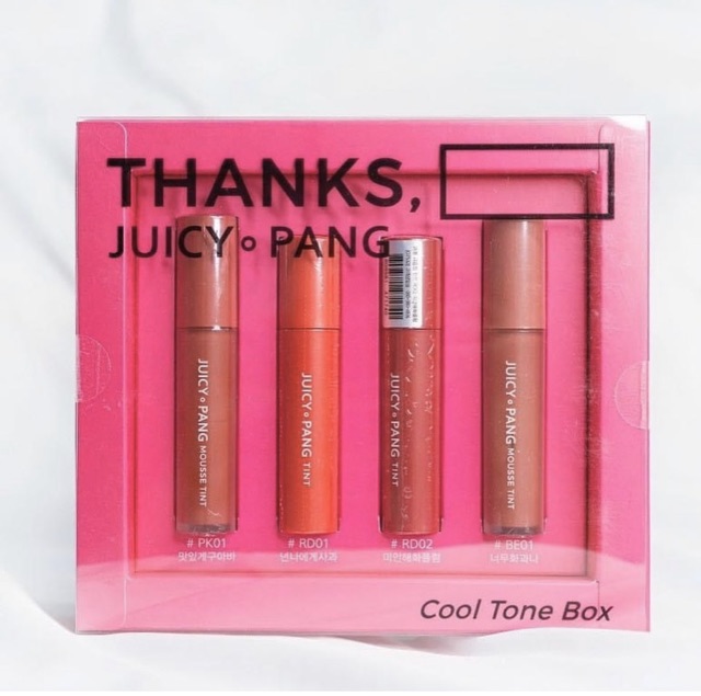 BỘ SON 4 CÂY CỦA NHÀ A’PIEU THANKS JUICY PANG