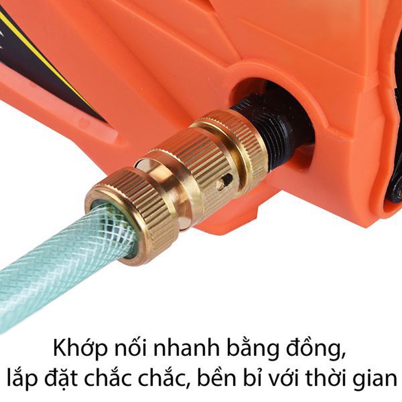 Combo 2 khớp nối nhanh ra - vào cho máy rửa xe áp lực cao, đầu nối nhanh đầu ra + vào   (chống xoắn dây 22mm) C0004-3+4