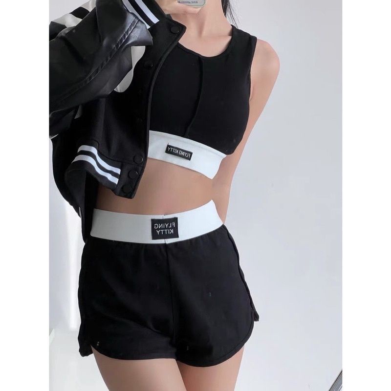 Bộ Tập Gym .Yoga  Kèm Mút Đệm Ngực mã 9888