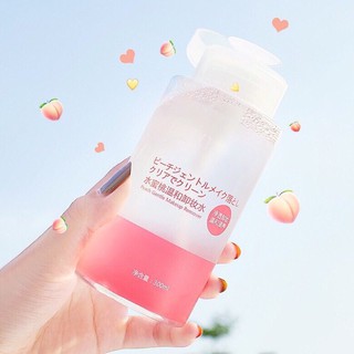 Nước tẩy trang Heyxi Đào 300ml có vòi nhấn tiện lợi