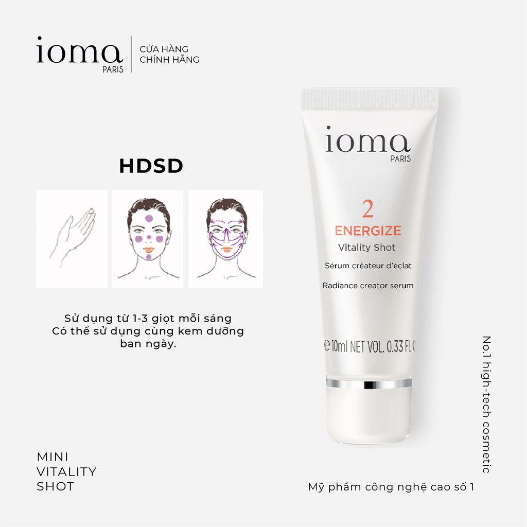 Serum chống lão hóa, tái tạo làn da Ioma Paris Vitality Shot - 10ml