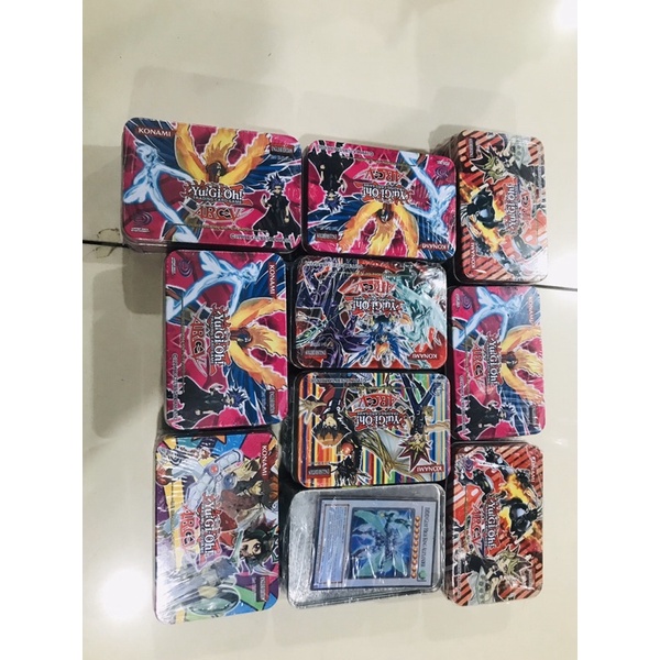 Bài YuGiOh Hộp Sắt Tặng Kèm Thẻ Tráng Nhũ Siêu Đẹp