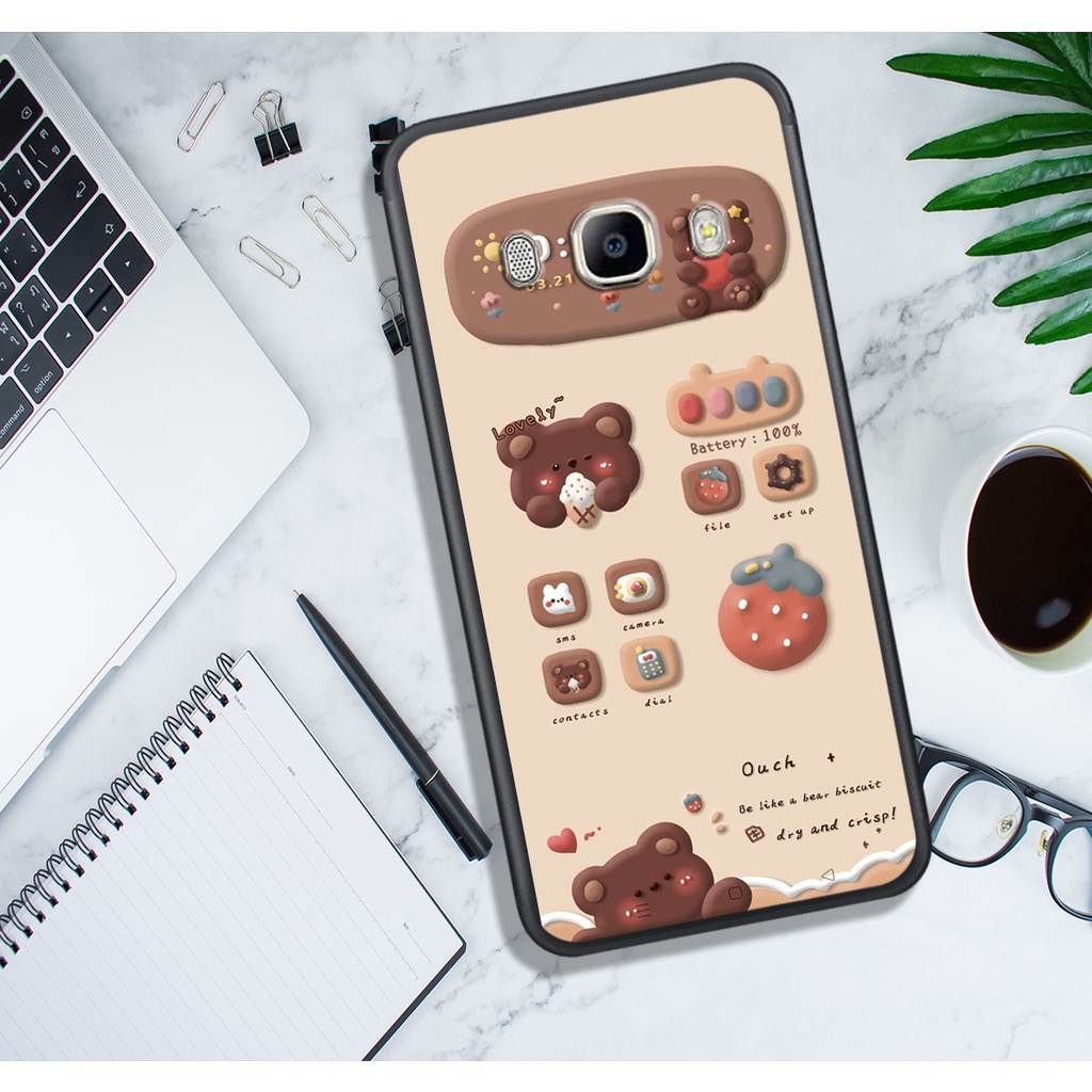 ỐP LƯNG SAMSUNG , IN HÌNH GẤU NÂU CHOCOLATE ĐÁNG YÊU.