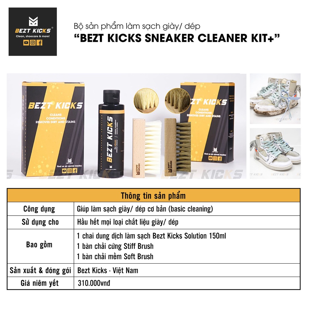 Bộ làm sạch giày Bezt Kicks Sneaker Cleaner Kit &amp; Kit+