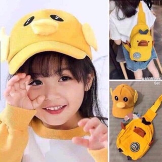 COMBO Túi, Mũ Vịt Vàng Cho Bé