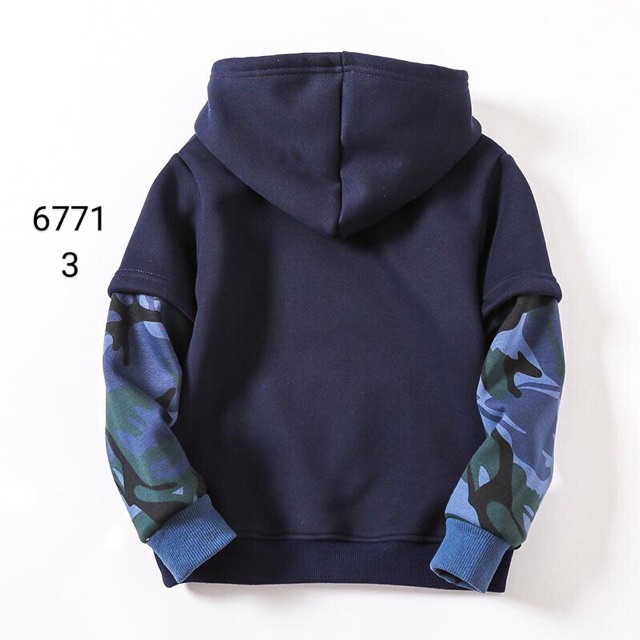 Áo nỉ bông hoodie ARMY cho bé SB2170 sz 16-20kg