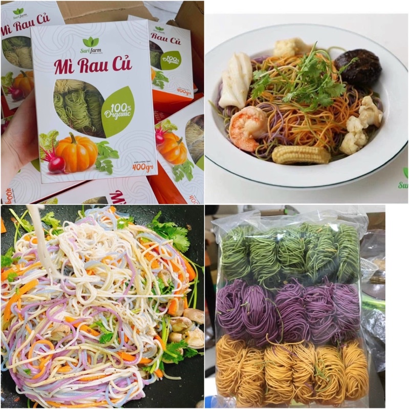MÌ RAU CỦ HỮU CƠ SURIFARM-400g/ hộp