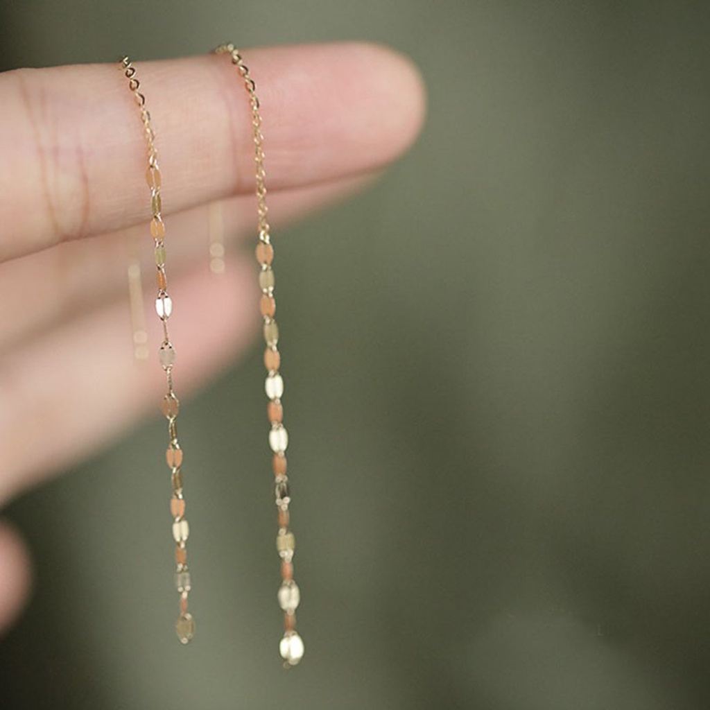 Khuyên Tai Dáng Dài Đính Đá Lấp Lánh Thanh Lịch Cho Nữ