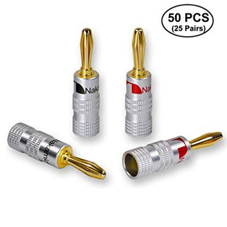 Cặp Jack bắp chuối 4mm Nakamichi (Đỏ + Đen)