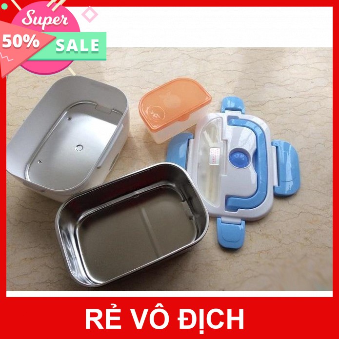[Hot]-Hộp cơm hâm nóng cắm điện ruột inox