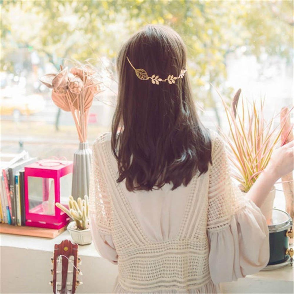 Phụ kiện trang trí tóc hình chiếc lá xinh xắn cho nữ