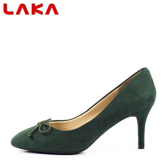 Giày nữ Giày cao gót Thời trang dự tiệc công sở LAKA Gót cao 7cm Xanh lá