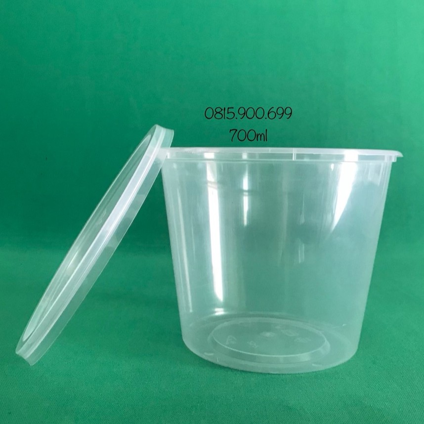 HỘP NHỰA TRÒN PP CÓ NẮP 700ml