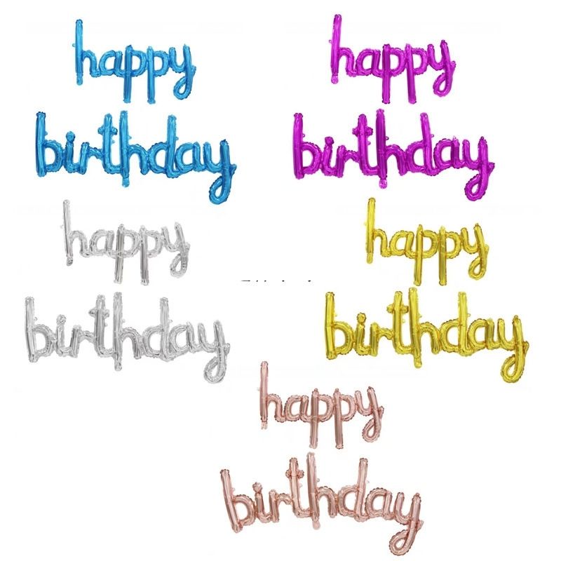 Bóng chữ HPBD dính liền, trang trí sinh nhật, party Fubao Store