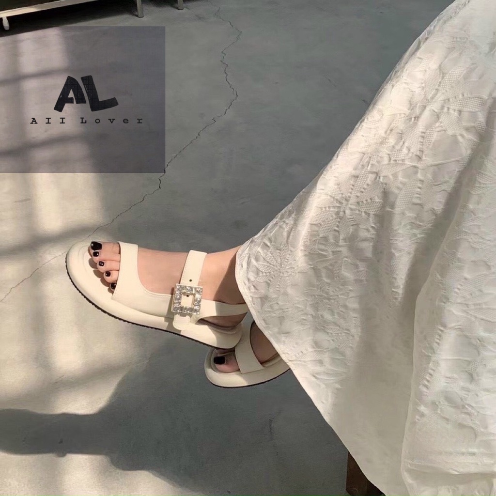 SANDAL NỮ ALI LOVER - GIÀY THỜI TRANG PHONG CÁCH BÁNH MÌ HAI QUAI NGANG ĐẾ BẰNG HIỆN ĐẠI - AS220744