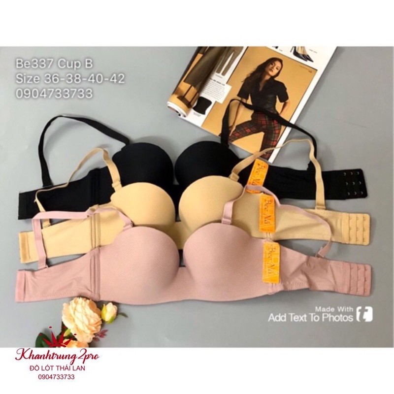 [Hàng Thái Lan] Áo lót quả ngang, áo ngực Big size nâng ngực đệm mỏng N377 | BigBuy360 - bigbuy360.vn