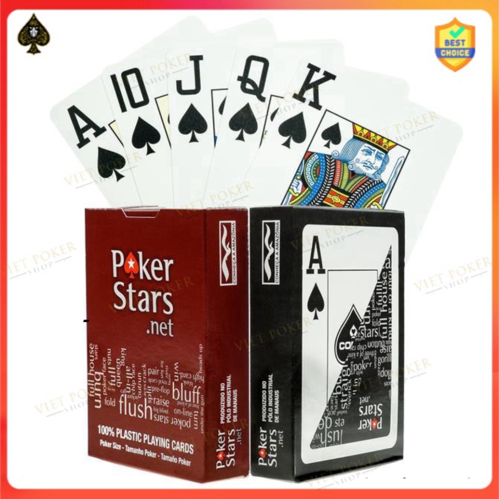 Bài nhựa Copag Poker Stars - Bài tây - Plastic Playing Cards chống nước - Made in Brasil