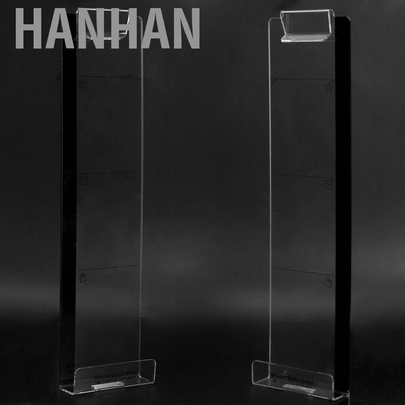 Bảng ghi chú bằng acrylic dán bên hông màn hình máy tính