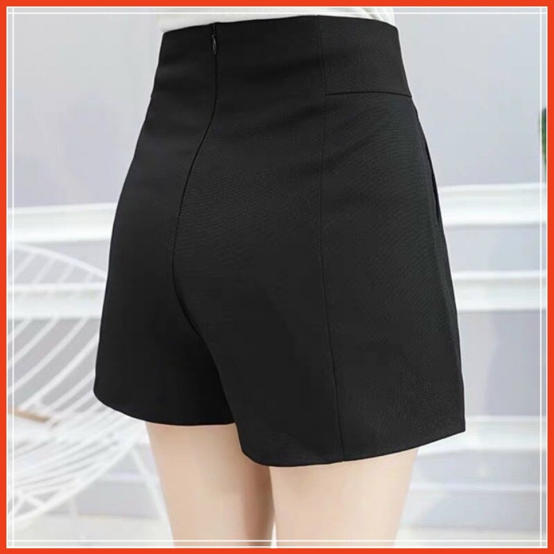 Quần Đùi Nữ Cạp Cao 3 Màu ( Đen/Kem/Trắng ), Quần Short Đùi Nữ Cạp Cao Dễ Mix Đồ
