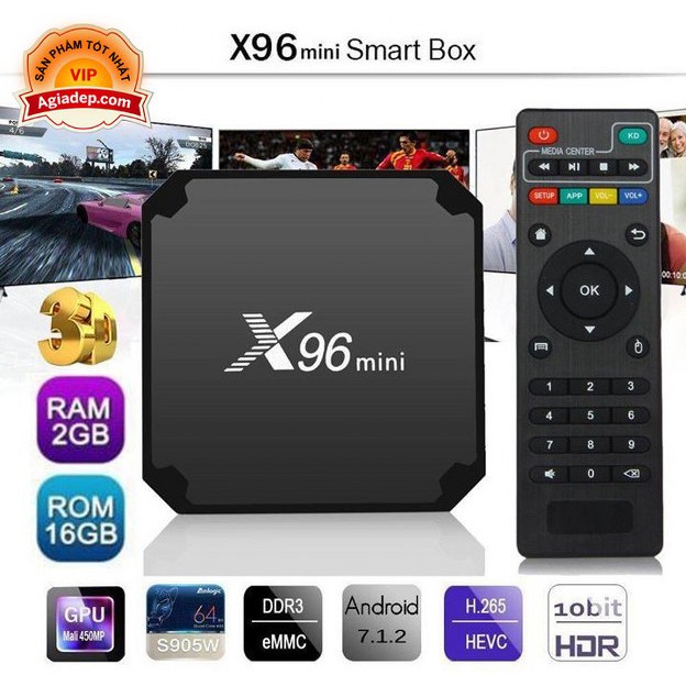 TV Box X96 mini 2G 16G - Xem truyền hình phim online youtube chơi games - Tivibox xịn cấu hình mạnh