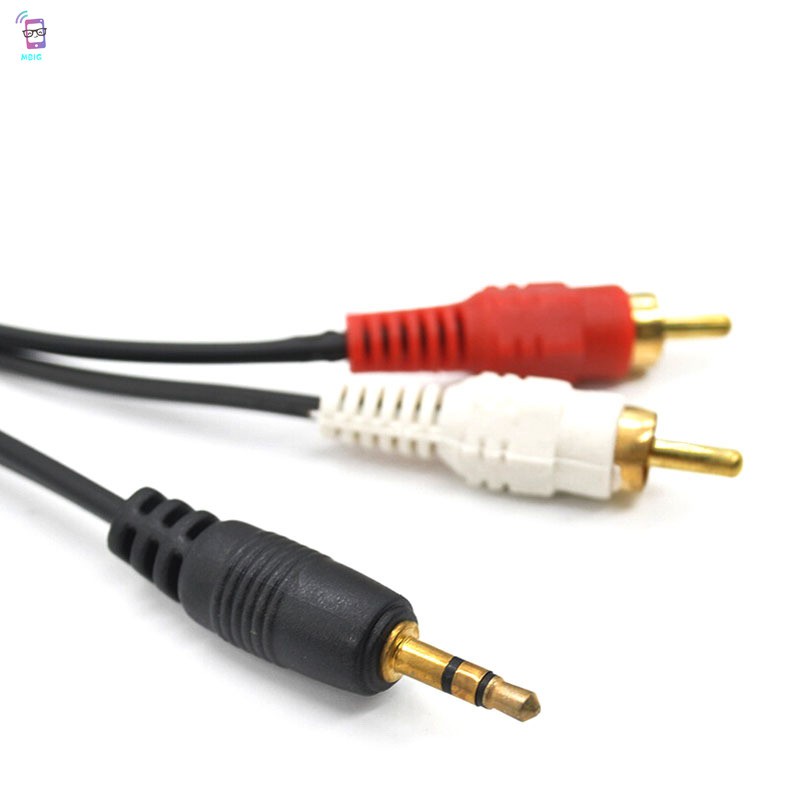 Dây cáp âm thanh stereo giắc 3.5mm sang AV 2 RCA cho Mp3/iPod/điện thoại/TV/loa 1.5M/3M/5M/10M