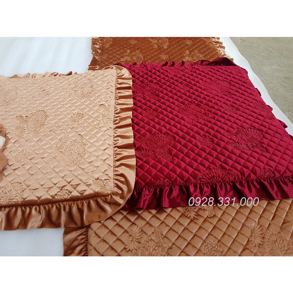 Bộ Thảm ghế gỗ, Thảm lót ghế Sofa Vải nhung có khóa kéo