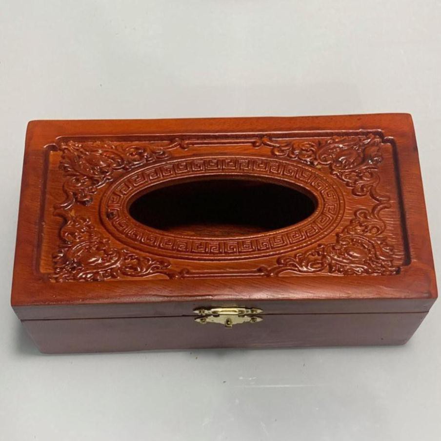 Hộp Đựng Khăn Giấy  Bằng Gỗ Hương Sang Trọng/Đẹp Để Bàn