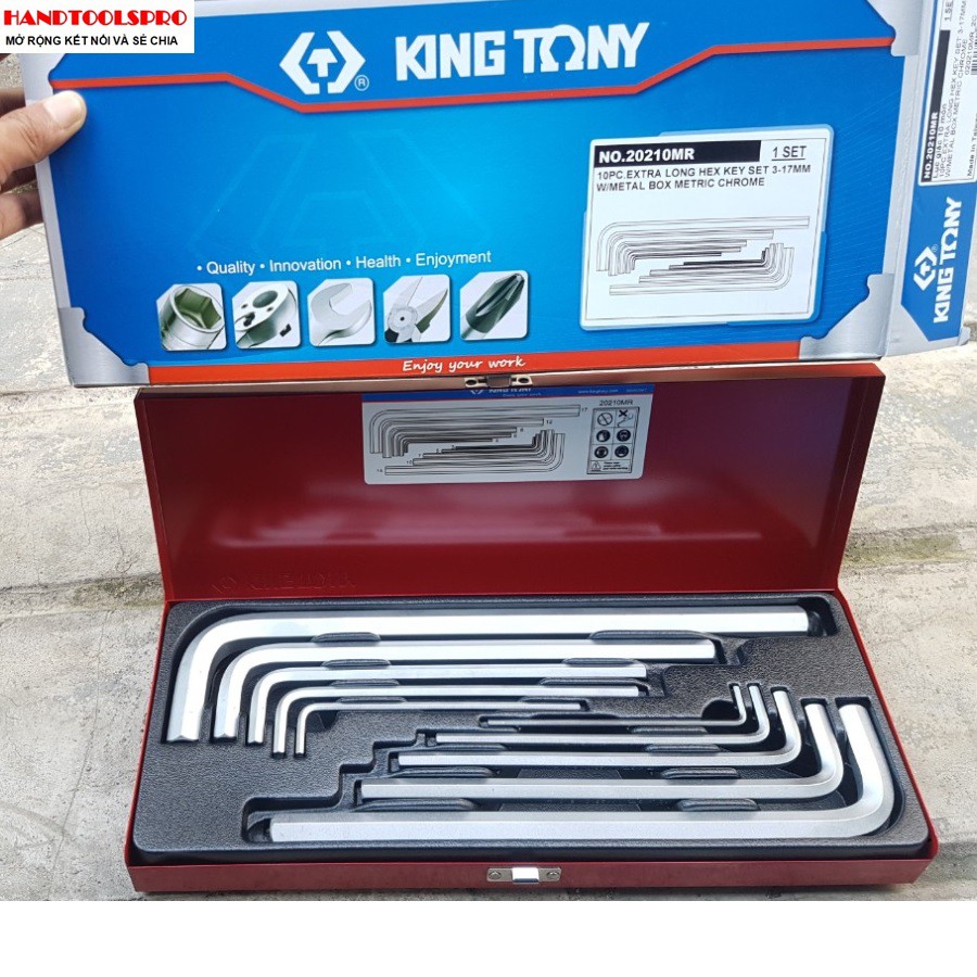 Bộ chìa lục giác 10 cái hệ mét Kingtony 20210MR