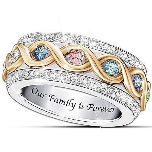 Nhẫn mạ vàng 18k đính đá sang trọng thời trang