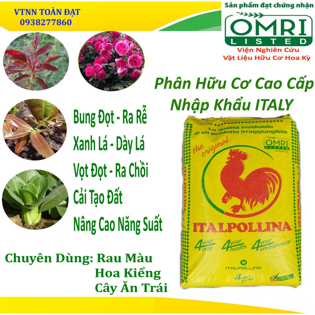 Phân Hữu Cơ Cao Cấp - Nhập Khẩu Ý (1kg), Phân bón hữu cơ