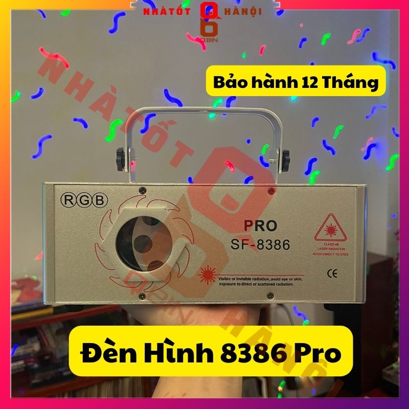 Đèn laser bay phòng 8386 pro hơn 1000 hình hiệu ứng đi cảnh 2D và 3D