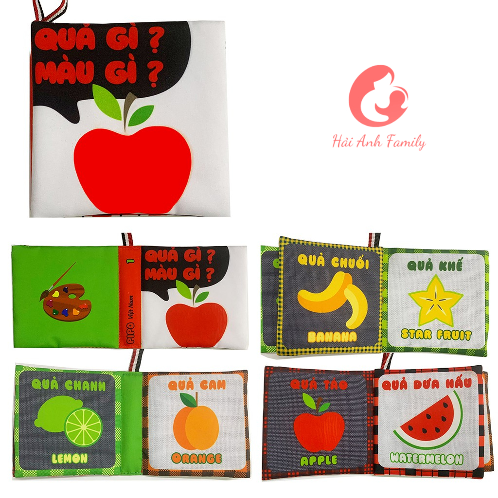 Sách vải cho bé PipoVietnam phát triển tư duy, an toàn cho trẻ sơ sinh và trẻ nhỏ