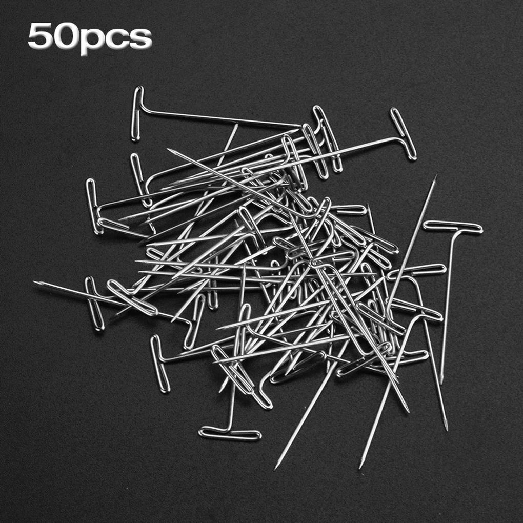 Bộ 50 Đầu Nối Tóc Giả Hình Chữ T Bằng Nhựa Kèm Hộp Đựng Tiện Dụng