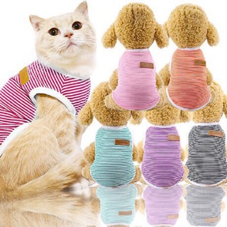 Quần áo chó mèo - ÁO KẺ 3 LỖ DÀNH CHO CHÓ MÈO