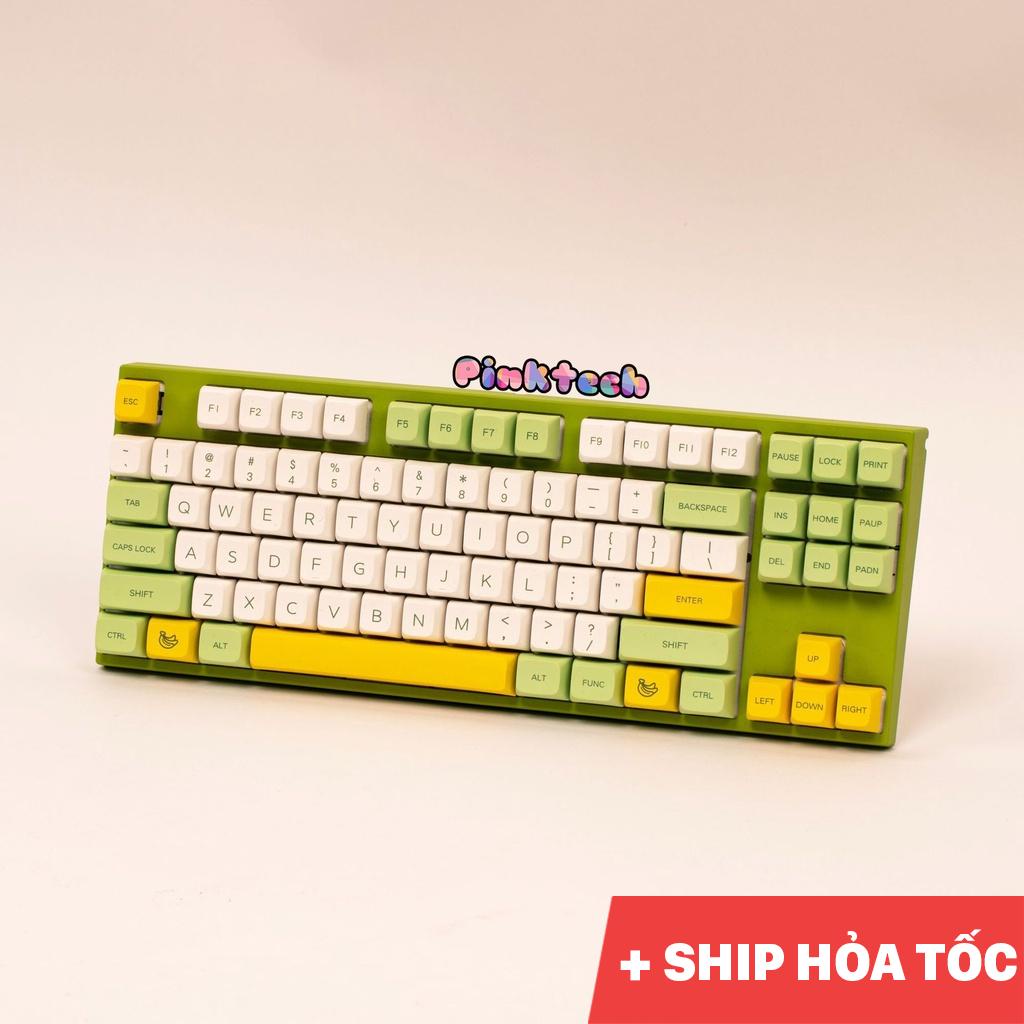 Keycap Banana XDA 124 key chất liệu PBT in Dyesud dành cho bàn phím cơ tằng kèm keypuller