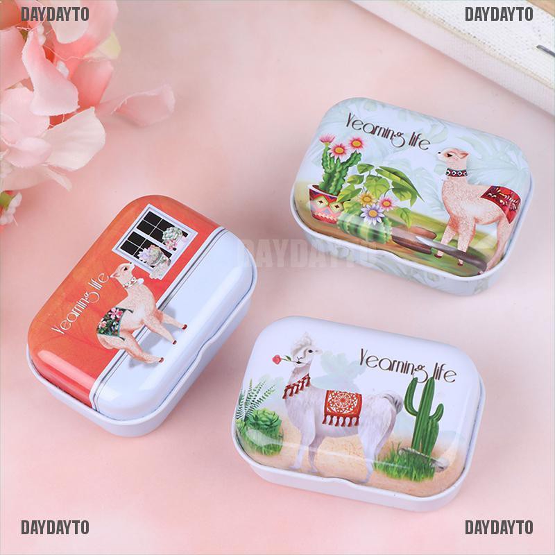 Hộp thiếc mini đựng kẹo/đồ trang sức đóng kín tiện dụng