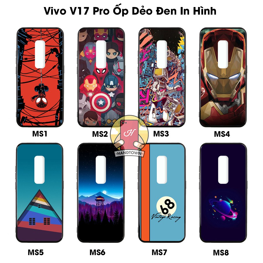 Ốp lưng Vivo V17 Pro dẻo đen in hình cao cấp