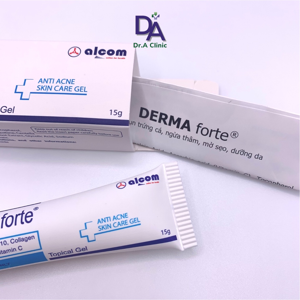 Derma Forte Gel Acid Azelaic 20% Dr.A Clinic giúp giảm mụn giảm thâm an toàn cho mọi loại da