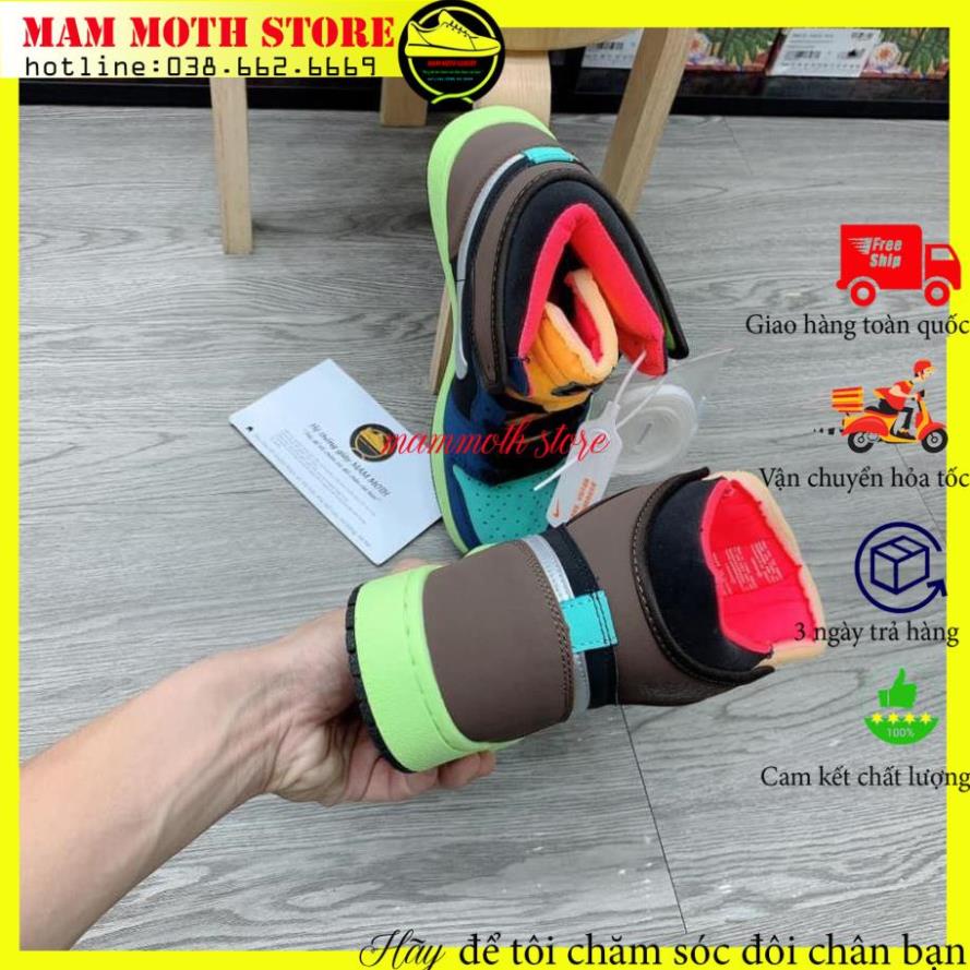 Giày jd, sneaker nam nữ, Air Jor dan 1 Mid SE Womens Lightbulb Shoes bảy màu cao cổ hang siêu cấp