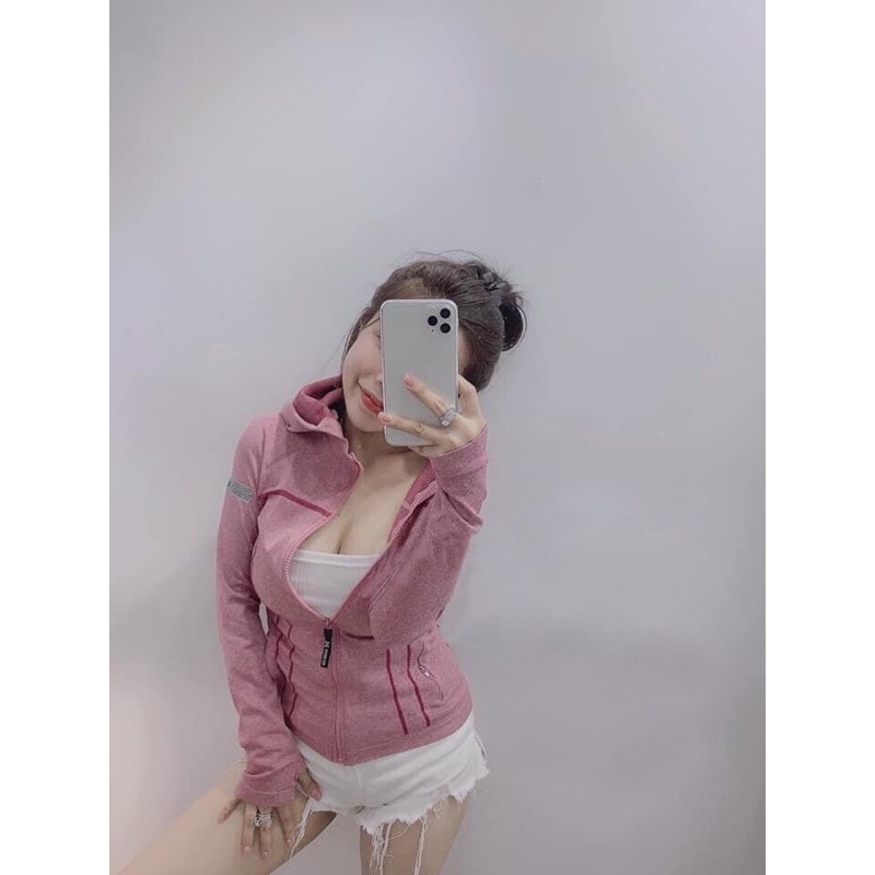 Áo Khoác Dệt Tay Logo Phản Quang Tập Gym -YoGa