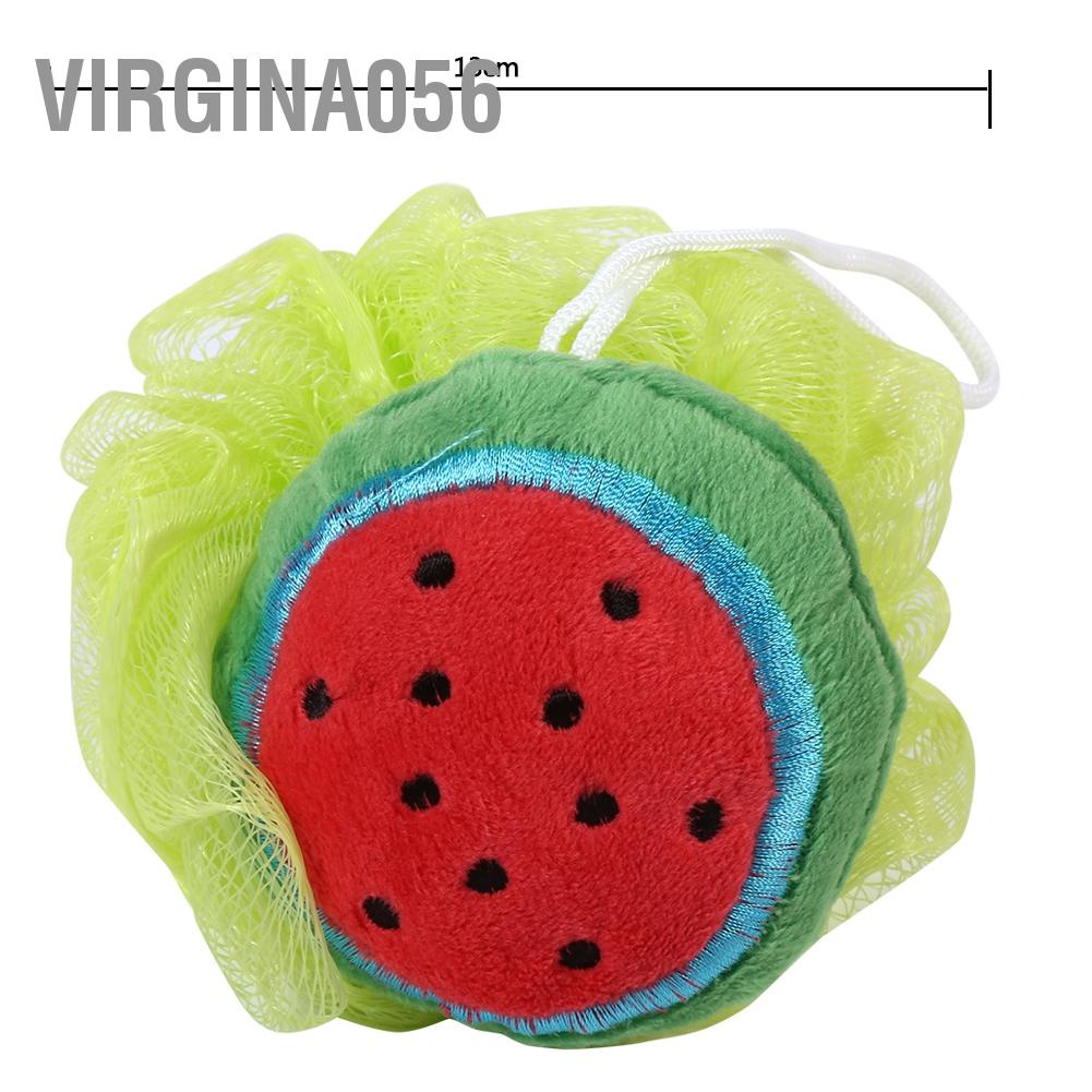 Virgina056 Virgina056 Hình dạng trái cây đầy màu sắc Bàn chải lưới tắm Ball tẩy tế bào chết toàn thân Tẩy Bông bọt biển